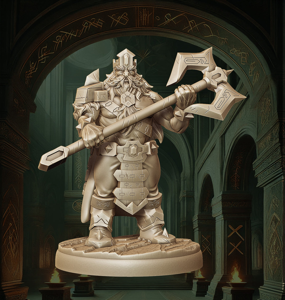 Monolith Arts - Dwarves - Warrior - DnD/TTRPG Figure/Miniature