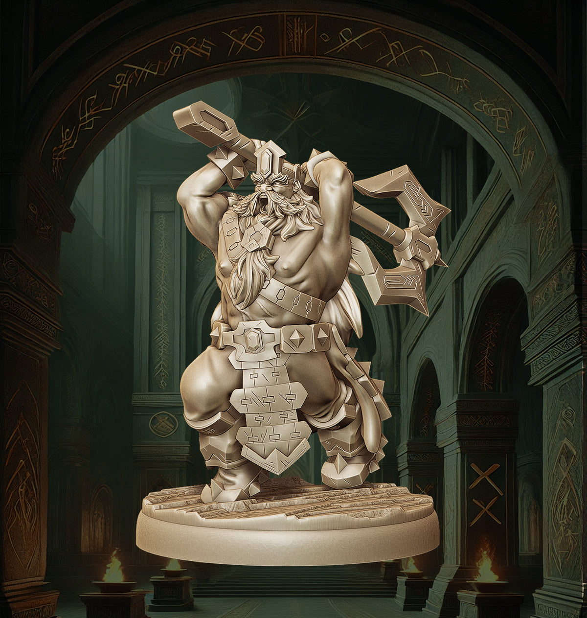 Monolith Arts - Dwarves - Warrior - DnD/TTRPG Figure/Miniature