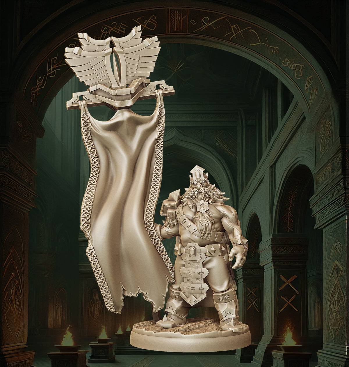 Monolith Arts - Dwarves - Command Group #3 - DnD/TTRPG Figure/Miniature
