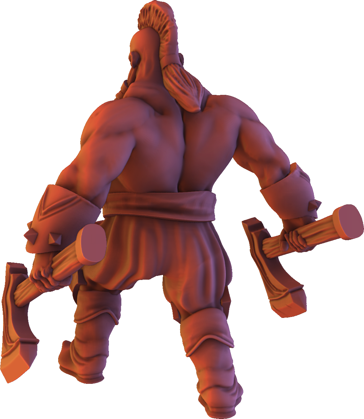 Dinoworld - Kingdoms #5 - Dwarf w/Dual Axe - DnD/Pathfinder/TTRPG Figure