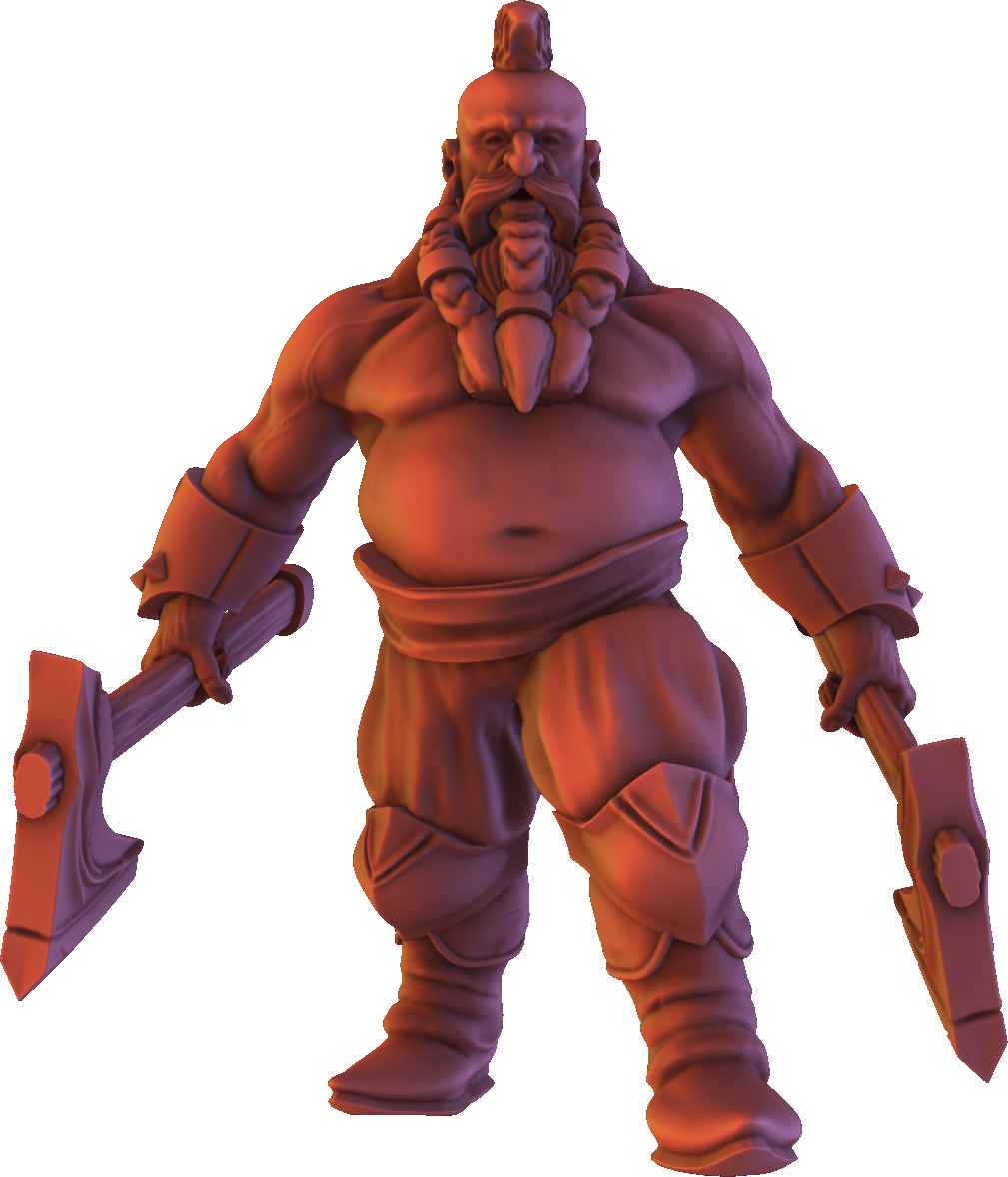 Dinoworld - Kingdoms #5 - Dwarf w/Dual Axe - DnD/Pathfinder/TTRPG Figure