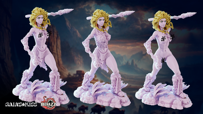 Gaia Miniatures - The Hunt - Mara Stonefang - 75mm Pin Up/Figure/Model/Diorama