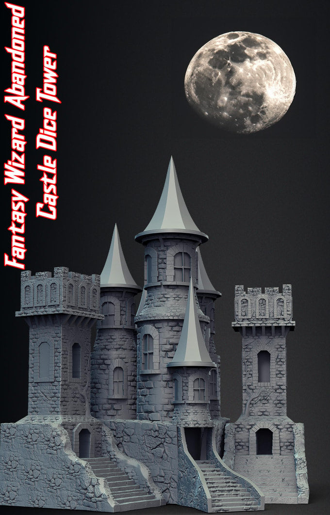 Slope3D - Abandoned Castle Dice Tower - DnD/TTRPG/Roleplaying/Wargames