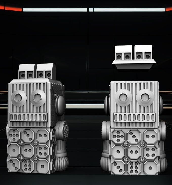 Slope3D - Robot Dice Box/Case Dice Tower - DnD/TTRPG/Roleplaying/Wargames