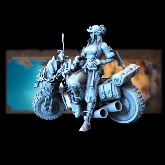 Broken Sword - Post Apocalyptic Elves - Ranie Sunfire - 75/100mm Pin Up/Figure/Model/Diorama