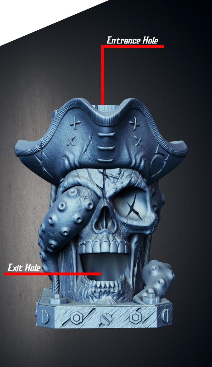 Slope3D - Pirate Skull (Octopus) Dice Tower - DnD/TTRPG/Roleplaying/Wargames
