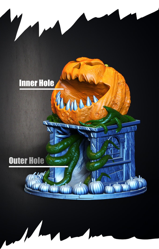Slope3D - Pumpkin (Gothic) Dice Tower - DnD/TTRPG/Roleplaying/Wargames