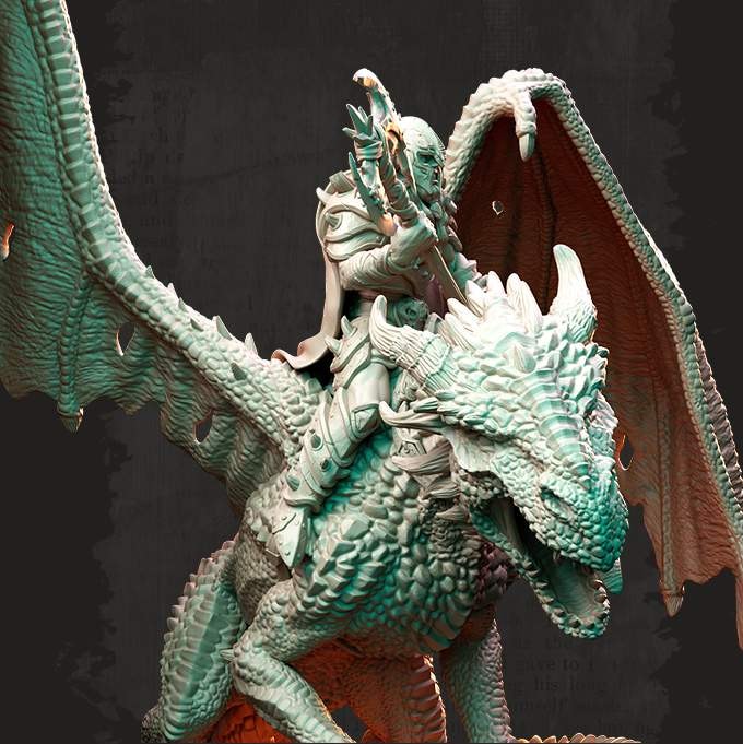 Nocturna - Drakor the Dragonrider - 75mm Pin Up/Figure/Model/Diorama