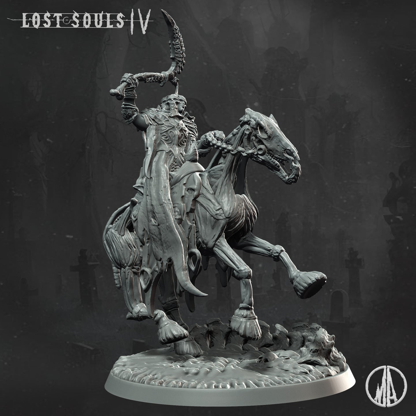 Monolith Arts - Lost Souls IV - Echoing Shade Rider - DnD/TTRPG Figure/Miniature