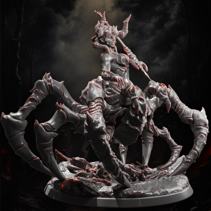 Jugglers Miniatures - Spider Queen - 75/100mm Pin Up/Figure/Model/Diorama