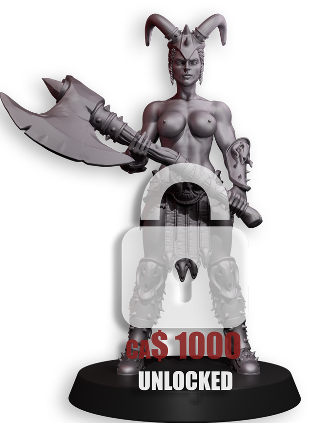 Lady Miniatures - Valka Skullcrusher #3 - 75mm Pin Up/Figure/Model/Diorama