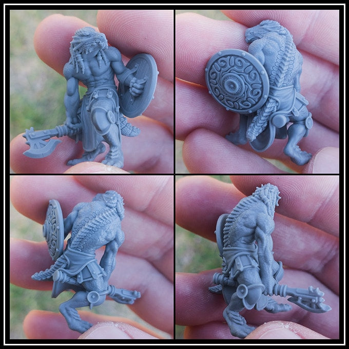 STL - Dragonborn Barbarian - DnD/TTRPG Figure/Miniature