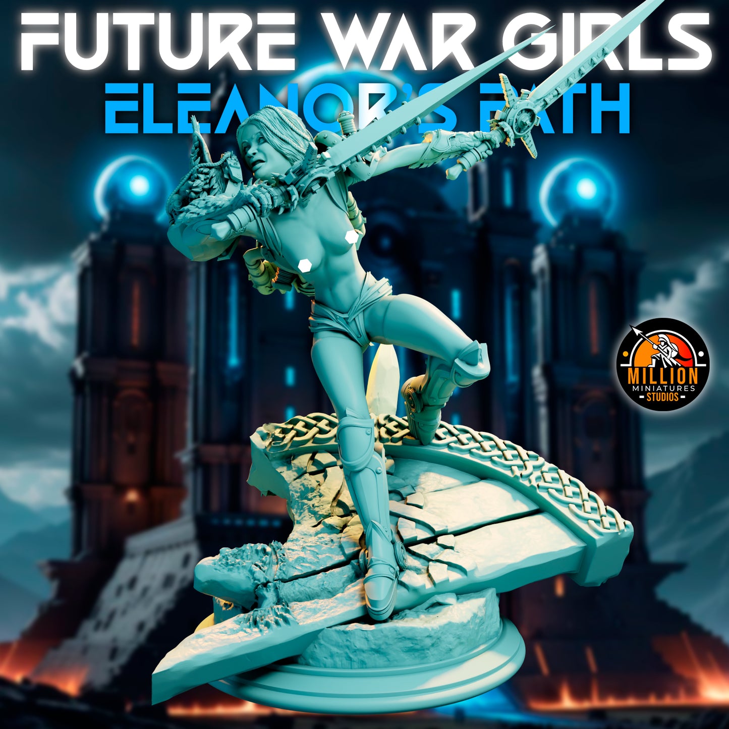 Million Miniatures - Future War Girls - Eleanor Thunderlynx #4 - 75mm Pin Up/Figure/Model/Diorama