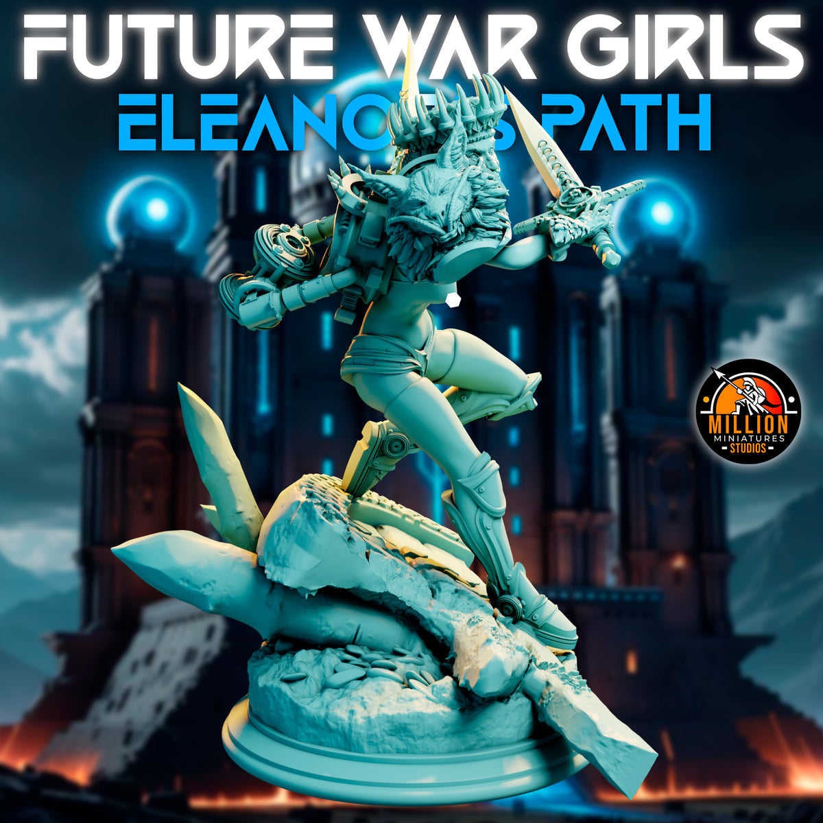 Million Miniatures - Future War Girls - Eleanor Thunderlynx #3 - 75mm Pin Up/Figure/Model/Diorama