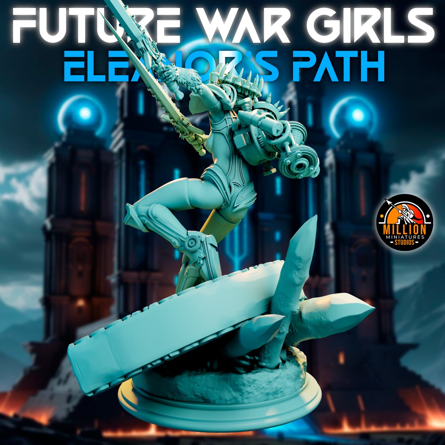 Million Miniatures - Future War Girls - Eleanor Thunderlynx #3 - 75mm Pin Up/Figure/Model/Diorama