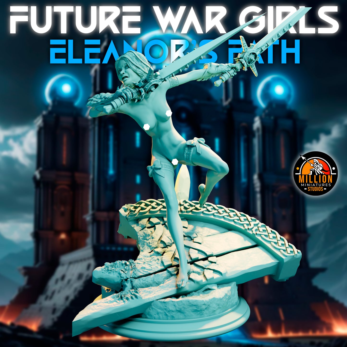 Million Miniatures - Future War Girls - Eleanor Thunderlynx #4 - 75mm Pin Up/Figure/Model/Diorama