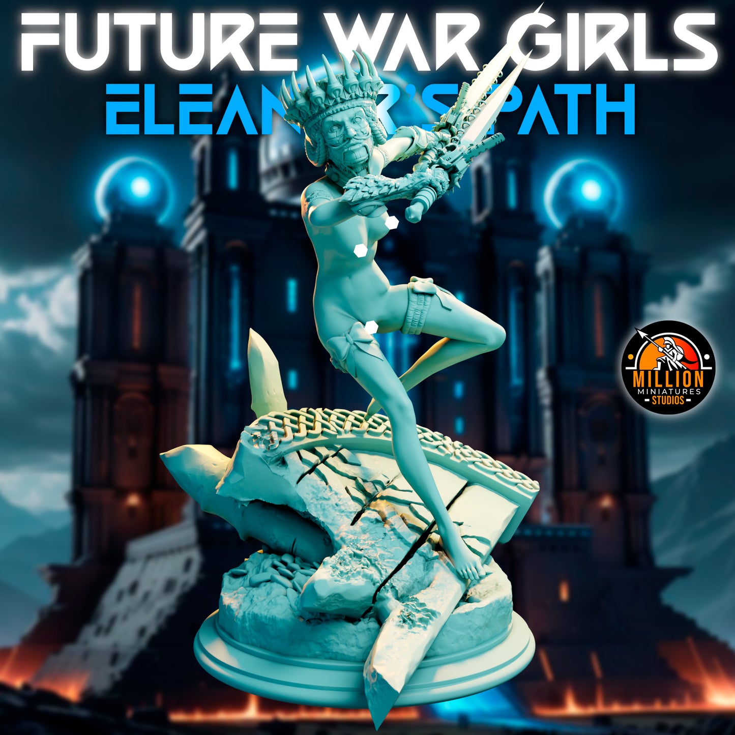 Million Miniatures - Future War Girls - Eleanor Thunderlynx #3 - 75mm Pin Up/Figure/Model/Diorama