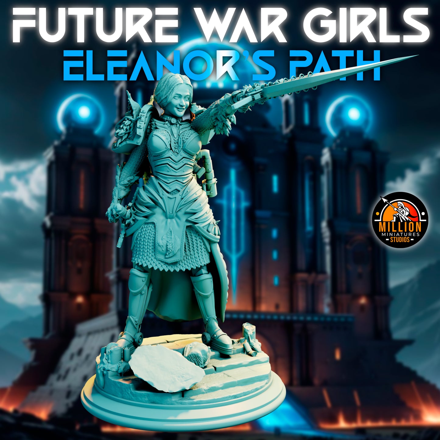 Million Miniatures - Future War Girls - Eleanor Thunderlynx #1 - 75mm Pin Up/Figure/Model/Diorama