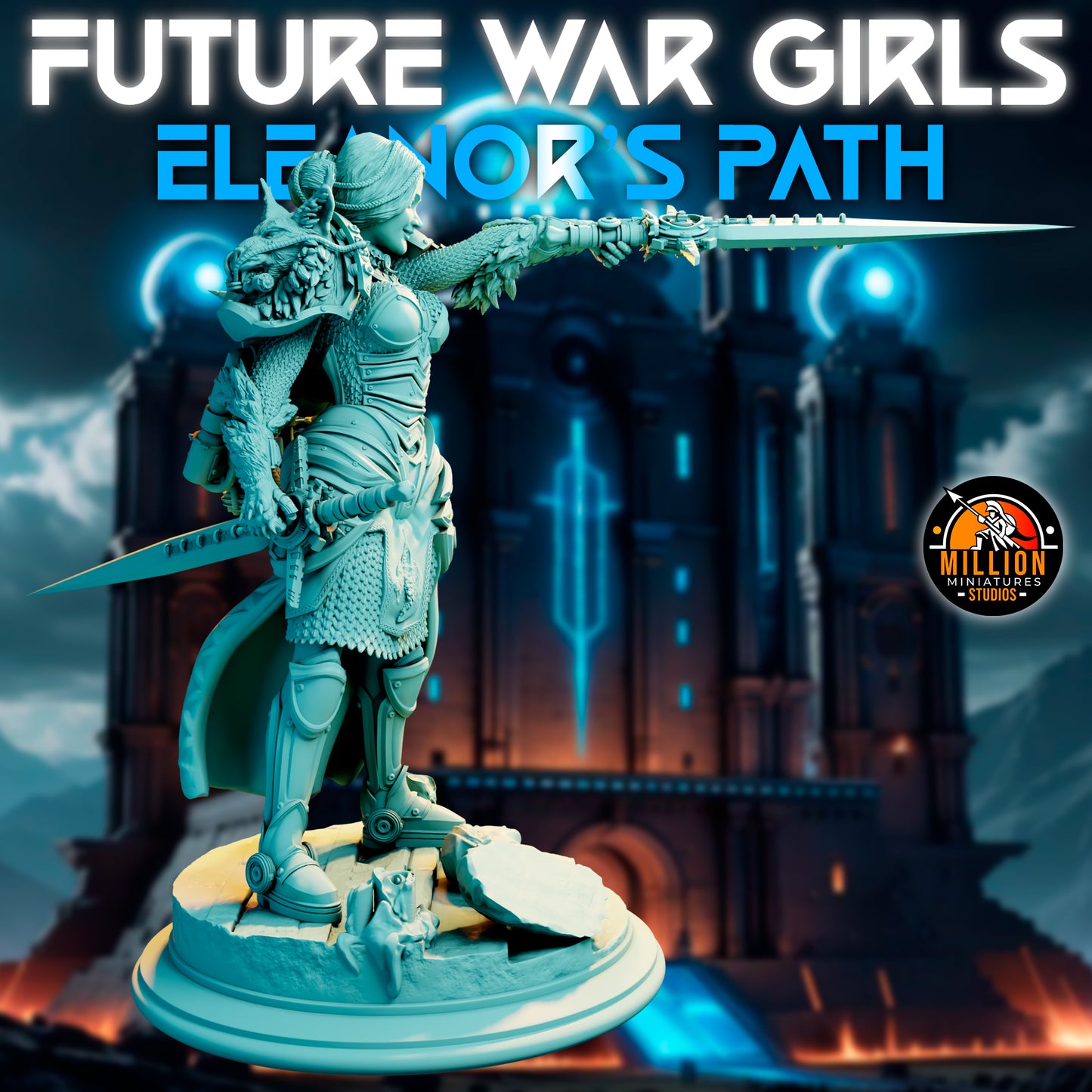 Million Miniatures - Future War Girls - Eleanor Thunderlynx #1 - 75mm Pin Up/Figure/Model/Diorama