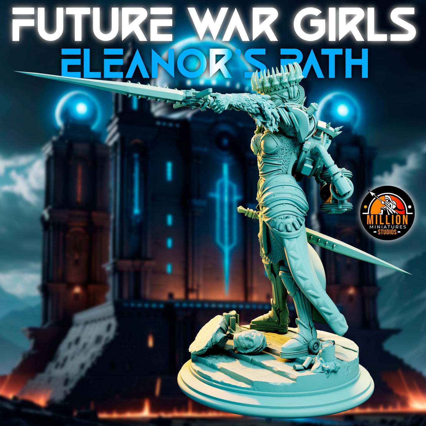 Million Miniatures - Future War Girls - Eleanor Thunderlynx #2 - 75mm Pin Up/Figure/Model/Diorama