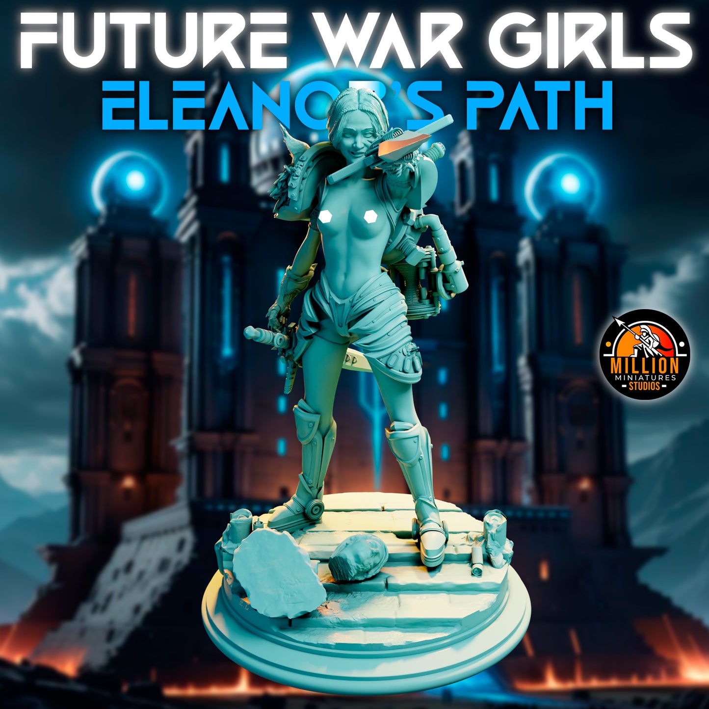 Million Miniatures - Future War Girls - Eleanor Thunderlynx #1 - 75mm Pin Up/Figure/Model/Diorama