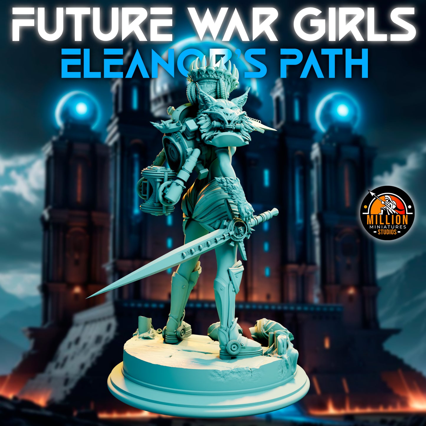 Million Miniatures - Future War Girls - Eleanor Thunderlynx #2 - 75mm Pin Up/Figure/Model/Diorama