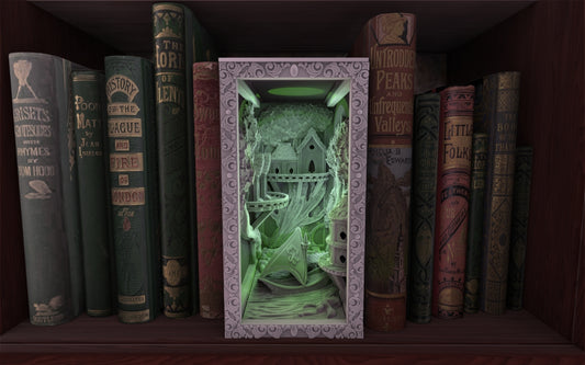 Crosslances - Book Nook/Shelf Insert - Elven Forest