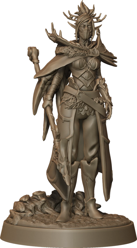 Monolith Arts - Whispering Forest II - Elf Spear Female #1 - DnD/TTRPG Figure/Miniature