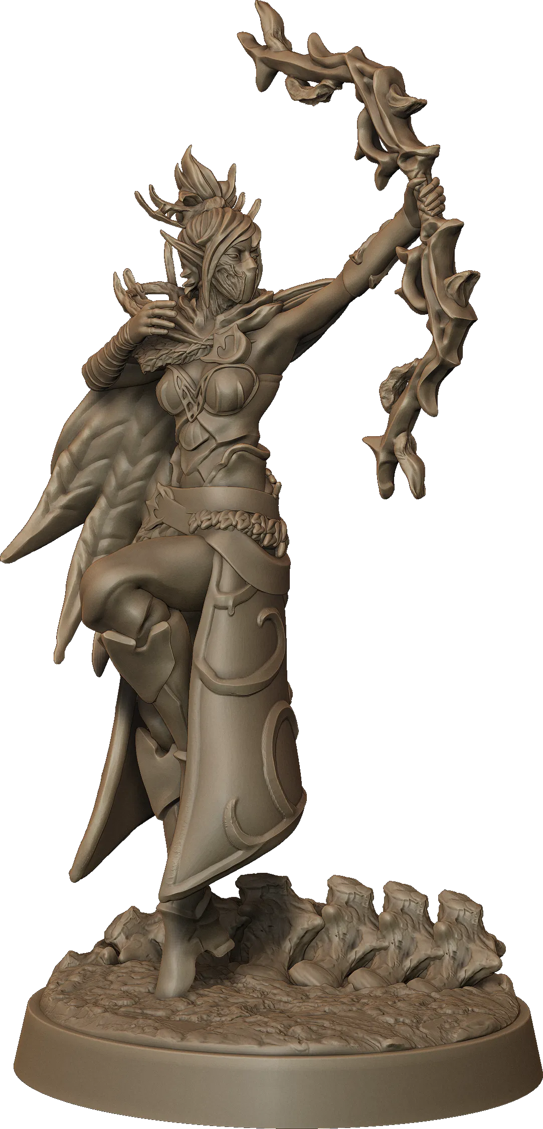 Monolith Arts - Whispering Forest II - Elf Archer Female #2 - DnD/TTRPG Figure/Miniature