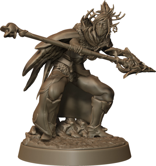 Monolith Arts - Whispering Forest II - Elf Spear Female #2 - DnD/TTRPG Figure/Miniature
