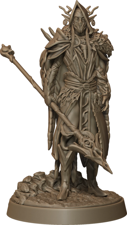 Monolith Arts - Whispering Forest II - Elf Spear Male #1 - DnD/TTRPG Figure/Miniature