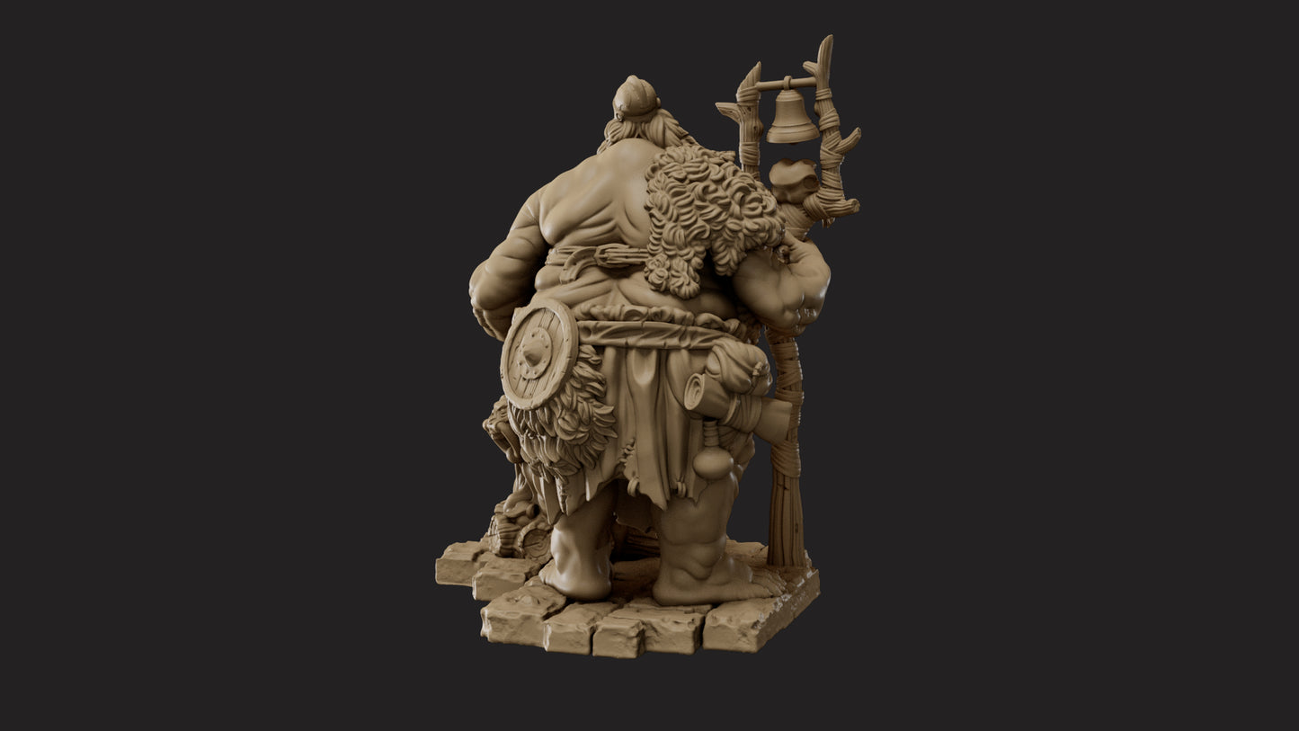 Bemazz Miniatures - Unstoppable Horde - Ogre Shaman - DnD/TTRPG Figure/Miniature