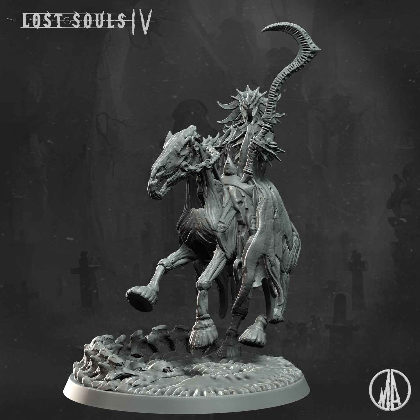 Monolith Arts - Lost Souls IV - Ethereal Wail Rider - DnD/TTRPG Figure/Miniature