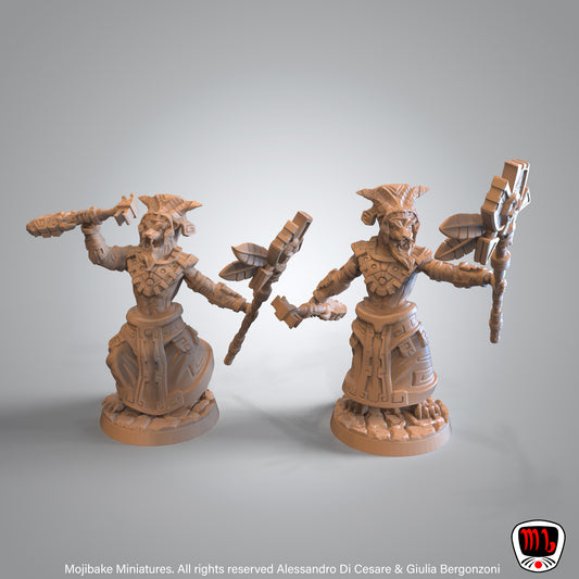 Mojibake - Rise of Huexili - Tabaxi Shaman #2 - DnD/TTRPG Figure/Miniature - Helios3DPrinting