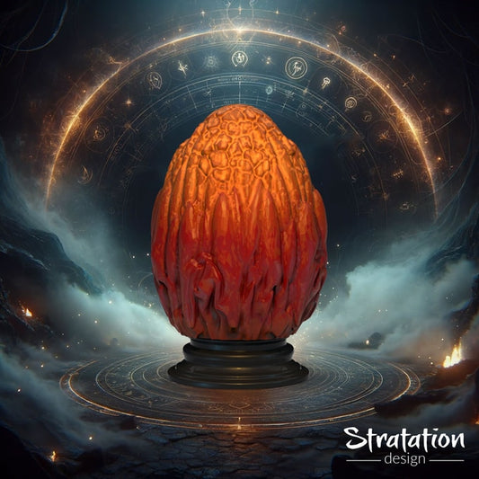 Stratation Design - Magma Dragon Egg Dice Box - DnD/TTRPG/Roleplaying/Wargames