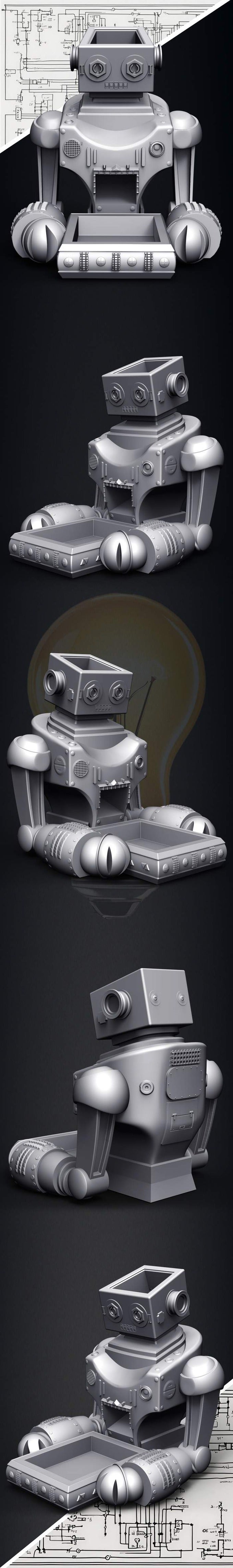 Slope3D - Robot (BoxytronC) Dice Tower - DnD/TTRPG/Roleplaying/Wargames