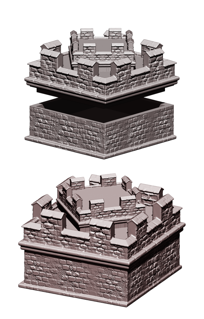 Slope3D - Desert Castle Dice Box/Case #3 - DnD/TTRPG/Roleplaying/Wargames