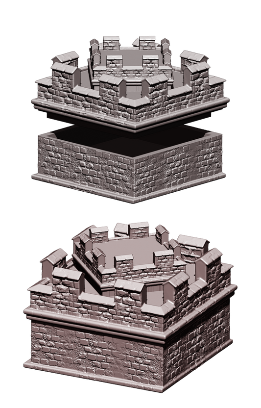 Slope3D - Desert Castle Dice Box/Case #3 - DnD/TTRPG/Roleplaying/Wargames