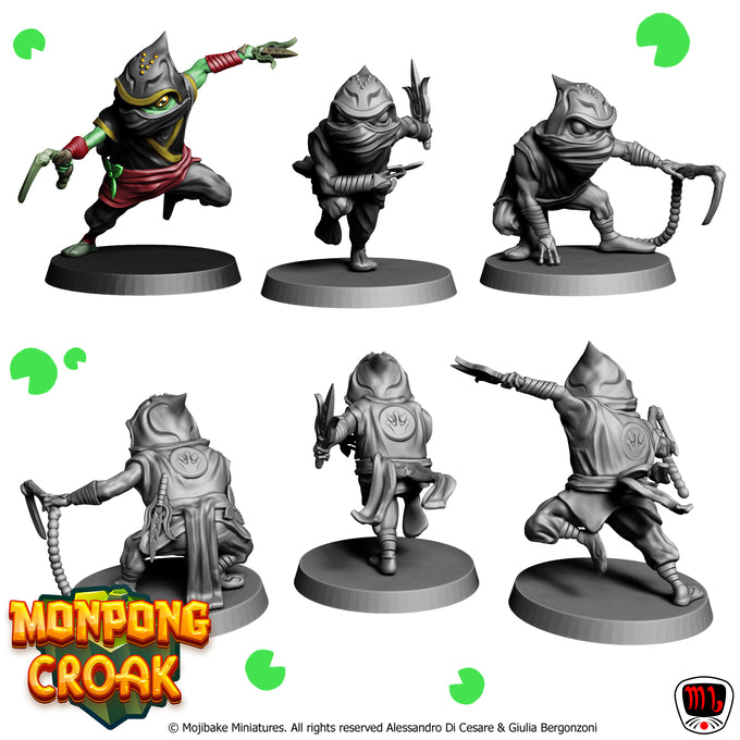 Mojibake - Monpong Croak - Tortle Ninja - DnD/TTRPG Figure/Miniature - Helios3DPrinting