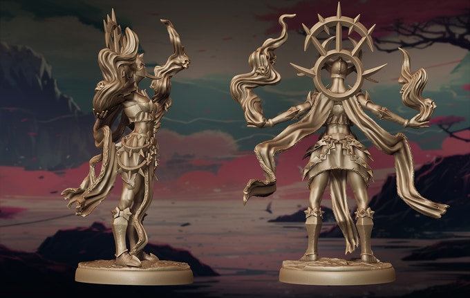 Lily's Minis - Guardian Sisters II - Chaos Sorceress - 75mm Pin Up/Figure/Model/Diorama