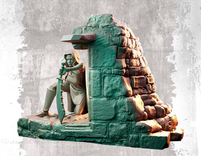 Nocturna - Nadja, Guardian - 32/75mm Pin Up/Figure/Model/Diorama