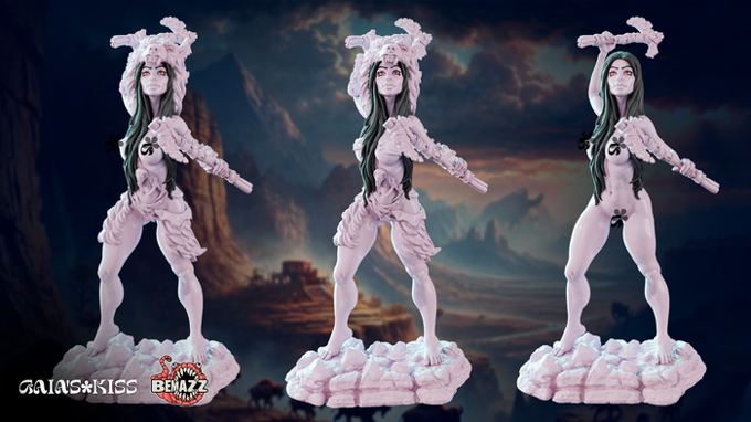 Gaia Miniatures - The Hunt - Berserker - 75mm Pin Up/Figure/Model/Diorama