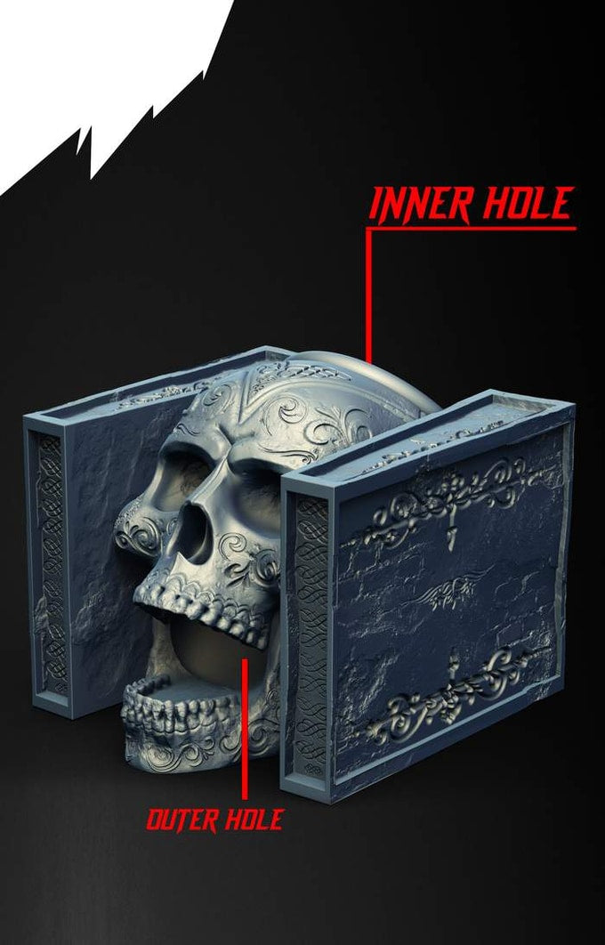 Slope3D - Royal Skull (Pillars) Dice Tower - DnD/TTRPG/Roleplaying/Wargames