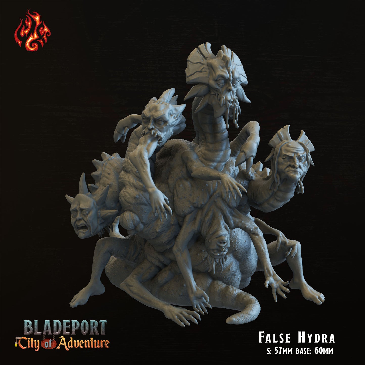 Crippled God Foundry - Bladeport - False Hydra - DnD/TTRPG Figure/Miniature