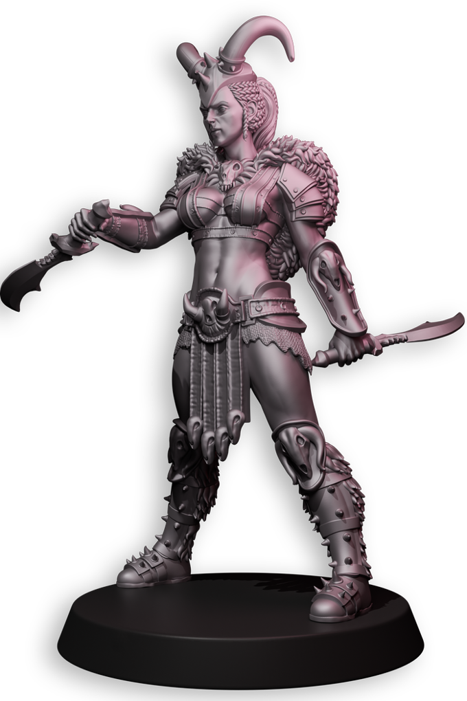 Lady Miniatures - Valka Skullcrusher #2 - 75mm Pin Up/Figure/Model/Diorama