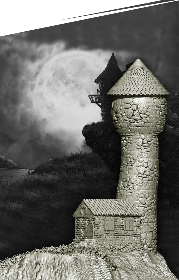 Slope3D - Goblin Hut Dice Tower - DnD/TTRPG/Roleplaying/Wargames