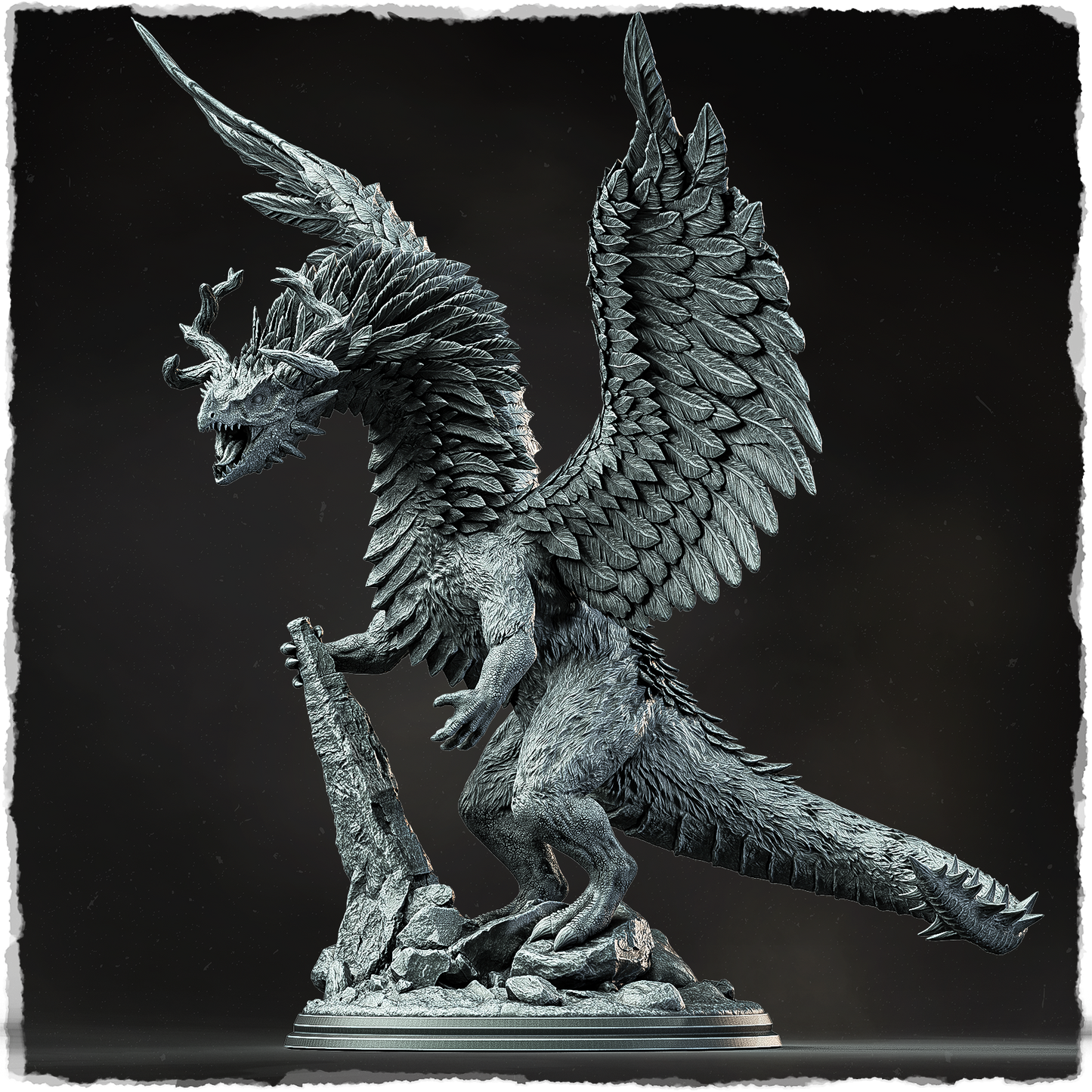 Evox Arts - Arcanterra #2 - Feathered Dragon - DnD/TTRPG Figure/Miniature