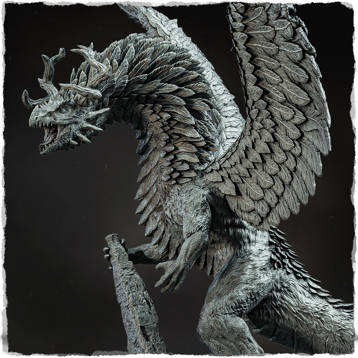 Evox Arts - Arcanterra #2 - Feathered Dragon - DnD/TTRPG Figure/Miniature