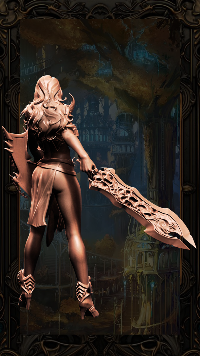 Swantales Interactive - Authel - 75mm Pin Up/Figure/Model/Diorama