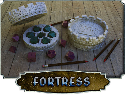 Crosslances - Dice Holder - Fortress - DnD/TTRPG/Roleplaying/Wargames